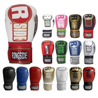 Ringside Apex Flash Sparring Gloves, IMF-Tech Boxing Gloves with Secure Wrist Support, Synthetic Boxing Gloves for Men and Women, Red and White, 14 Oz