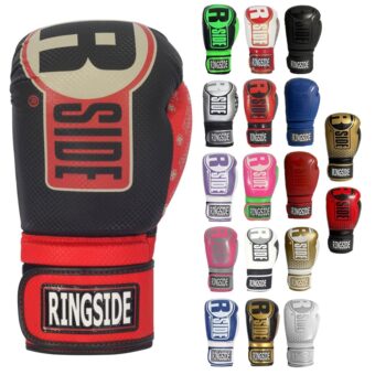 Ringside Unisex Adult FTG1 BK/RD L/XL Boxing Gloves, Black/Red, Large-X-Large US