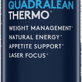 RSP Nutrition QuadraLean Thermogenic Fat Burner for Men & Women, Weight Loss Supplement, Crash-Free Energy, Metabolism Booster & Appetite Suppressant, Diet Pills, 60 Serv...