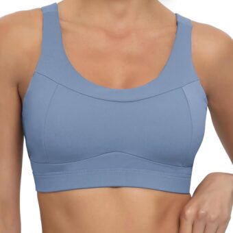 RUNNING GIRL High Impact Sports Bras for Women,Racerback Running Bra Workout Crop Tank Tops Longline Sports Bra Push up