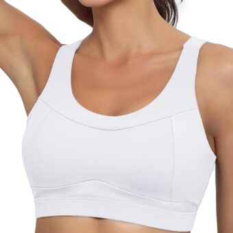 RUNNING GIRL High Impact Sports Bras for Women,Racerback Running Bra Workout Crop Tank Tops Longline Sports Bra Push up