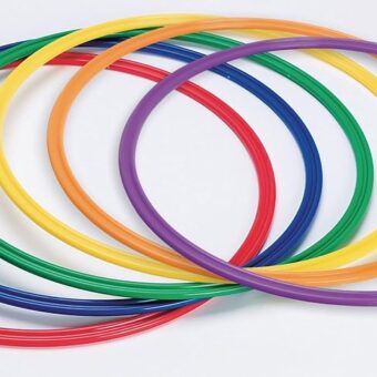 S&S Worldwide Spectrum™ Flat Hoops - Agility Rings Set of 6 Separate Colors - 26" Diameter