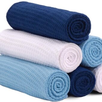 S&T INC. Microfiber Sweat Towel for Gym, Yoga Towel for Home Gym, Workout Towels for Gym Bag, 16 Inch x 27 Inch, 6 Pack