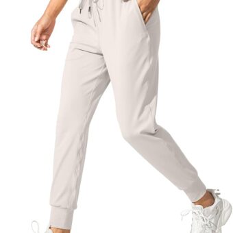 SANTINY Women's Joggers Pants Pockets Drawstring Running Sweatpants for Women Lounge Workout Jogging