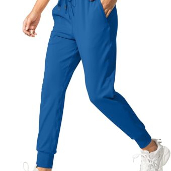 SANTINY Women's Joggers Pants Pockets Drawstring Running Sweatpants for Women Lounge Workout Jogging