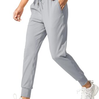 SANTINY Women's Joggers Pants Pockets Drawstring Running Sweatpants for Women Lounge Workout Jogging