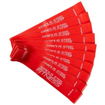 Serious Steel Fitness Mini Resistance Loop Bands | Rehab and Prehab Stretch Bands | 12" Exercise Workout Bands (Sets of 5 Pack and Sets of 10 Pack Trainer Options Available!)