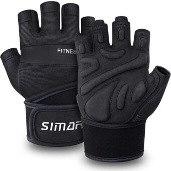 SIMARI Padded Workout Gloves for Men and Women, Ventilated Weight Lifting Gloves with Wrist Wraps Support, Full Palm Protection, Great Grip for Gym Training, Fitness,...