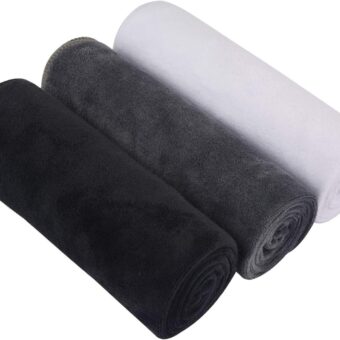 SINLAND Microfiber Gym Towels Sports Fitness Workout Sweat Towel Super Soft and Absorbent 3 Pack 16 Inch X 32 Inch