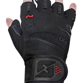 skott Evo 2 Weightlifting Gloves with Integrated Wrist Wrap Support-Double Stitching for Extra Durability-Get Ripped with The Best Body Building Fitness and Exercise Accessories