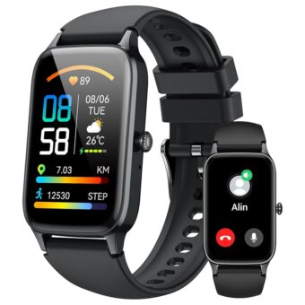 Smart Watch for Men Women, 1.57" Smartwatch (Answer/Make Call) , Fitness Tracker with 110+ Sport Modes, Heart Rate/Sleep Monitor, IP68 Waterproof, Bluetooth Calls, Smartwatches...