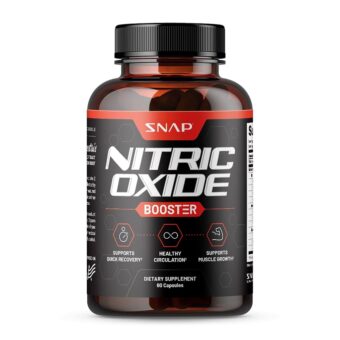 Snap Supplements Nitric Oxide Booster, Nitric Oxide Supplement for Blood Circulation and Blood Flow, 60 Capsules