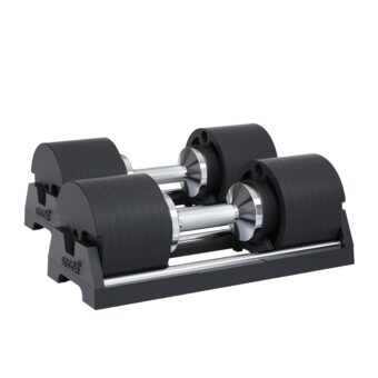 SNODE AD80 Drop Resistance 80 lbs Adjustable Dumbbell Set- Exhaustion Training Weights Adjustable Dumbbells- Cast Iron Plates, Iron Cradle, Anti-Slip Metal Handle, Fast Adjust,...