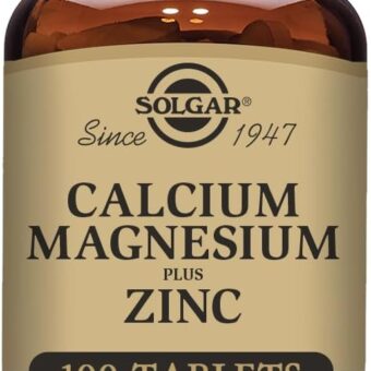 Solgar Calcium Magnesium Plus Zinc, 100 Tablets - Promotes Healthy Bones and Teeth - Supports Nerve & Muscle Function - Non GMO, Vegan, Gluten Free, Dairy Free, Kosher, Halal -...