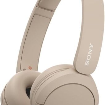 Sony WH-CH520 Wireless Headphones Bluetooth On-Ear Headset with Microphone, Cappuccino