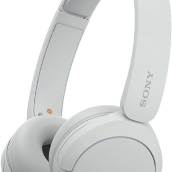 Sony WH-CH520 Wireless Headphones Bluetooth On-Ear Headset with Microphone, White