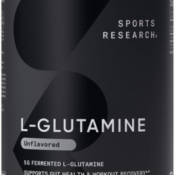 Sports Research L-Glutamine - Workout Recovery, Immune Health & Gut Health Support - 5 G Per Serving - 17.64 Oz