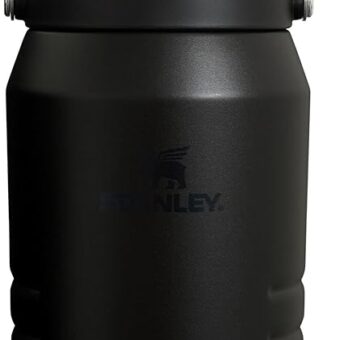 Stanley IceFlow Flip Straw Jug with Handle 64 oz| Twist On Lid and Flip Up Straw | Leak Resistant for Travel and Sports | Insulated Stainless Steel |BPA-Free |Black