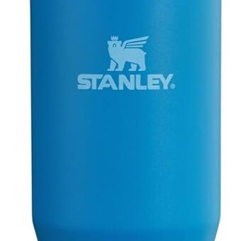 Stanley IceFlow Flip Straw Tumbler with Handle 30 oz | Twist On Lid and Flip Up Straw | Leak Resistant Water Bottle | Insulated Stainless Steel |BPA-Free | Azure