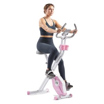 Sunny Health & Fitness Smart Folding X-Bike, Portable Compact Exercise Bike for Indoor Cycling Workout, Home Cardio Training Machine, Free SunnyFit App Bluetooth Connect,...