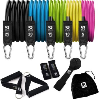 Sweet Sweat Hip Bands and Resistance Set with 3 Levels of Resistance | Non-Slip Fabric Booty Bands for Squats & Lunges | Includes Free Mesh Carrying Bag