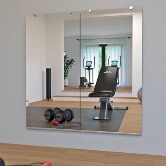 Tempered Home Gym Mirror 24"x48"- Wall Mirror Full Length - HD Ultra Clear Large Mirror - Mirrors for Wall, Garage, Bathroom - Body Mirrors for Bedroom - Frameless Full Mirror...