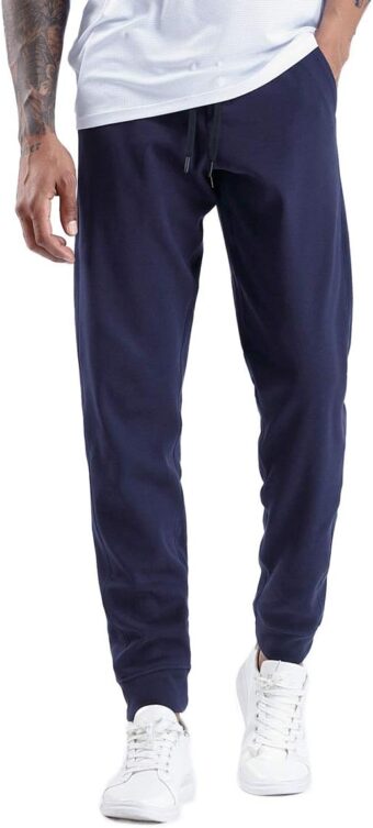 THE GYM PEOPLE Mens' Fleece Joggers Pants with Deep Pockets in Loose-fit Style