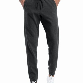 THE GYM PEOPLE Mens' Fleece Joggers Pants with Deep Pockets in Loose-fit Style