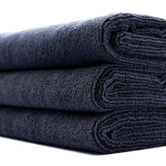 The Rag Company - Sport & Workout Towel - Gym, Exercise, Fitness, Spa, Ultra Soft, Super Absorbent, Fast Drying Premium Microfiber, 320gsm, 16in x 27in, Midnight (3-Pack)