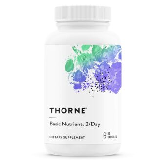 THORNE Basic Nutrients 2/Day - Comprehensive Daily Multivitamin with Optimal Bioavailability - Vitamin and Mineral Formula - Gluten-Free, Dairy-Free, Soy-Free - 60 Capsules - 30...