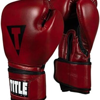Title Blood Red Leather Training Gloves - Boxing Gloves, Boxing Training Gloves, MMA Gloves, Oz Training Gloves, Kickboxing Gloves, Punching Bag Gloves, Sparring Gloves