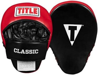 TITLE Boxing Classic Charge Punch Mitts, Black/Red - Boxing Pads, Muay Thai Pads, Punching Mitts, Focus Mitts, Boxing Equipment, Punching Pads, MMA Equipment, Kickboxing, Boxing...