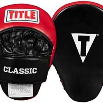 TITLE Boxing Classic Charge Punch Mitts, Black/Red - Boxing Pads, Muay Thai Pads, Punching Mitts, Focus Mitts, Boxing Equipment, Punching Pads, MMA Equipment, Kickboxing, Boxing...