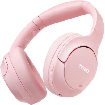 TOZO HT2 Hybrid Active Noise Cancelling Headphones, Wireless Over Ear Bluetooth Headphones, 60H Playtime, Hi-Res Audio Custom EQ via App Deep Bass Comfort Fit Ear Cups, for Home...