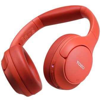 TOZO HT2 Hybrid Active Noise Cancelling Headphones, Wireless Over Ear Bluetooth Headphones, 60H Playtime, Hi-Res Audio Custom EQ via App Deep Bass Comfort Fit Ear Cups, for Home...