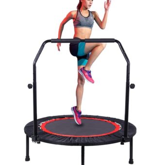 Trampoline, Portable Fitnes Foldable Trampoline in-Home Mini Rebounder, Exercise Trampoline for Kid/Adults, 40" Max Load 330lbs