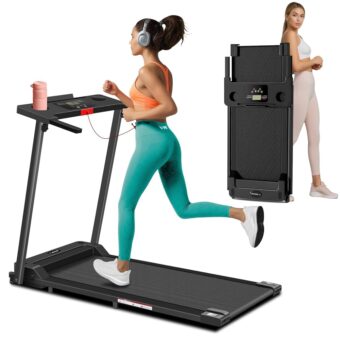 Treadmill with Handles, 2025 Upgraded Small Treadmill Home, Portable Electric Treadmills for Home 300 lbs Weight Capacity,Walking Pad Treadmill,Lightweight Folding Foldable...