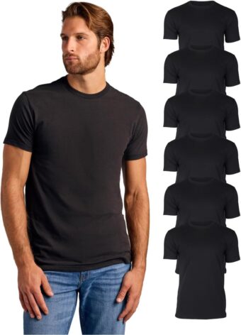 True Classic 6 Pack, Men's Short Sleeve Crew Neck T-Shirt, S - 4XL