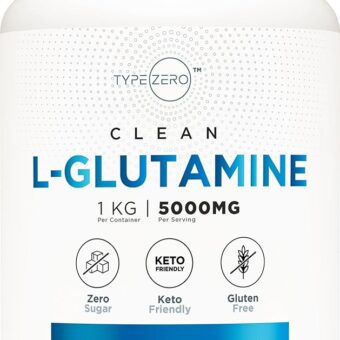 Type Zero L Glutamine Powder KG, 5000mg Serving Size - 6-Month Supply, L-Glutamine Supplement for Gut Health, Gastrointestinal Lining Support & Recovery for Women/Men - Vegan,...