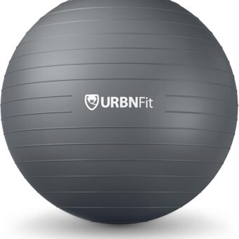 URBNFit Exercise Ball - Yoga Ball in Multiple Sizes for Workout, Pregnancy, Stability - Anti-Burst Swiss Balance Ball w/Quick Pump - Fitness Ball Chair for Office, Home, Gym