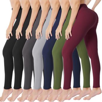 VALANDY High Waisted Leggings for Women Buttery Soft Stretchy Tummy Control Workout Yoga Running Pants One&Plus Size