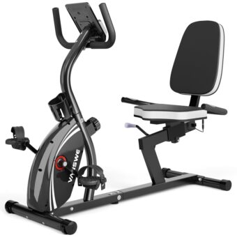 VANSWE Recumbent Exercise Bike for Adults Seniors - Recumbent Bikes for Home with Magnetic Resistance, Bluetooth and App Connectivity, Pulse Sensor