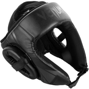 Venum Challenger Open Face Headgear - Black/Black, One Size