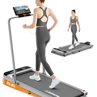 Walking Pad, Under Desk Treadmill with Incline for Home Office 2.5HP Portable Walking Treadmill with 280 Lbs Weight Capacity Walking Machine, Remote Control, LED Display