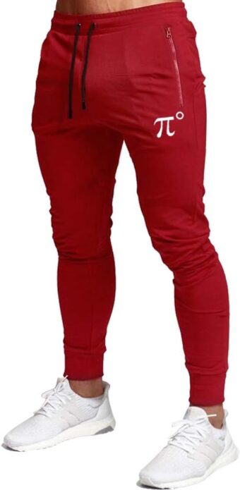 Wangdo Men's Joggers Sweatpants Gym Training Workout Pants Slim Fit with Zipper Pockets