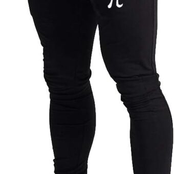 Wangdo Men's Joggers Sweatpants Gym Training Workout Pants Slim Fit with Zipper Pockets