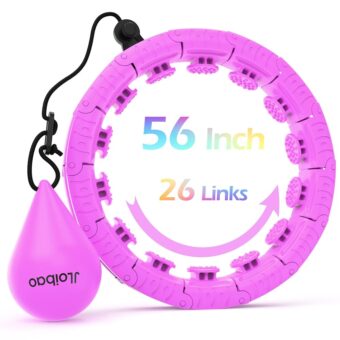 Weighted Hula Circle with 26 Links(56 Inch) for Adults Weight Loss, Infinity Fitness Hoop Plus Size, for Women Smart Exercise Equipment