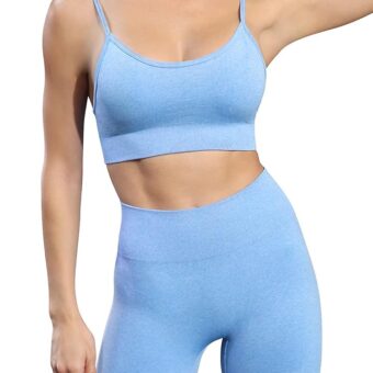 Workout Sets for Women 2 Piece Outfits Gym Shorts Women High Waisted with Adjustable Padded Sports Bra Gym Sets