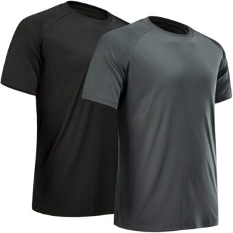 Workout Shirts for Men Short Sleeve Quick Dry Athletic Gym Active T Shirt Moisture Wicking