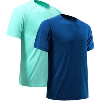 Workout Shirts for Men Short Sleeve Quick Dry Athletic Gym Active T Shirt Moisture Wicking